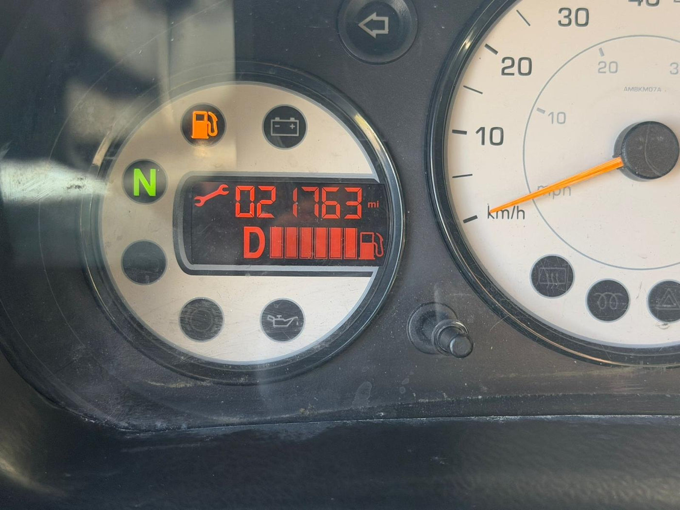 De teller: 21.763 km.